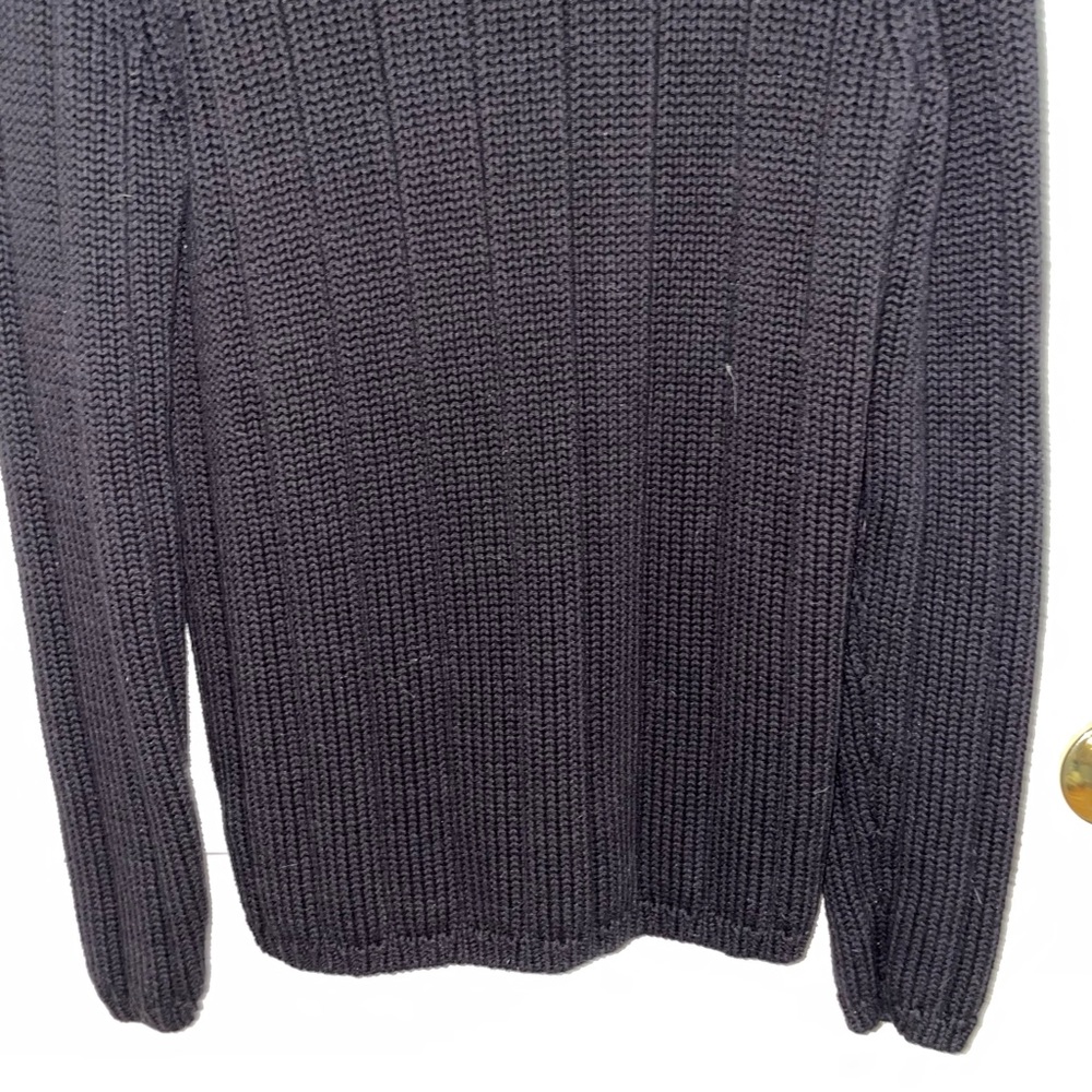 Calvin Klein | Black Rib Knit Long Sleeve Sweater - Picture 13 of 15